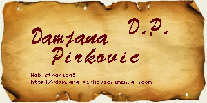 Damjana Pirković vizit kartica